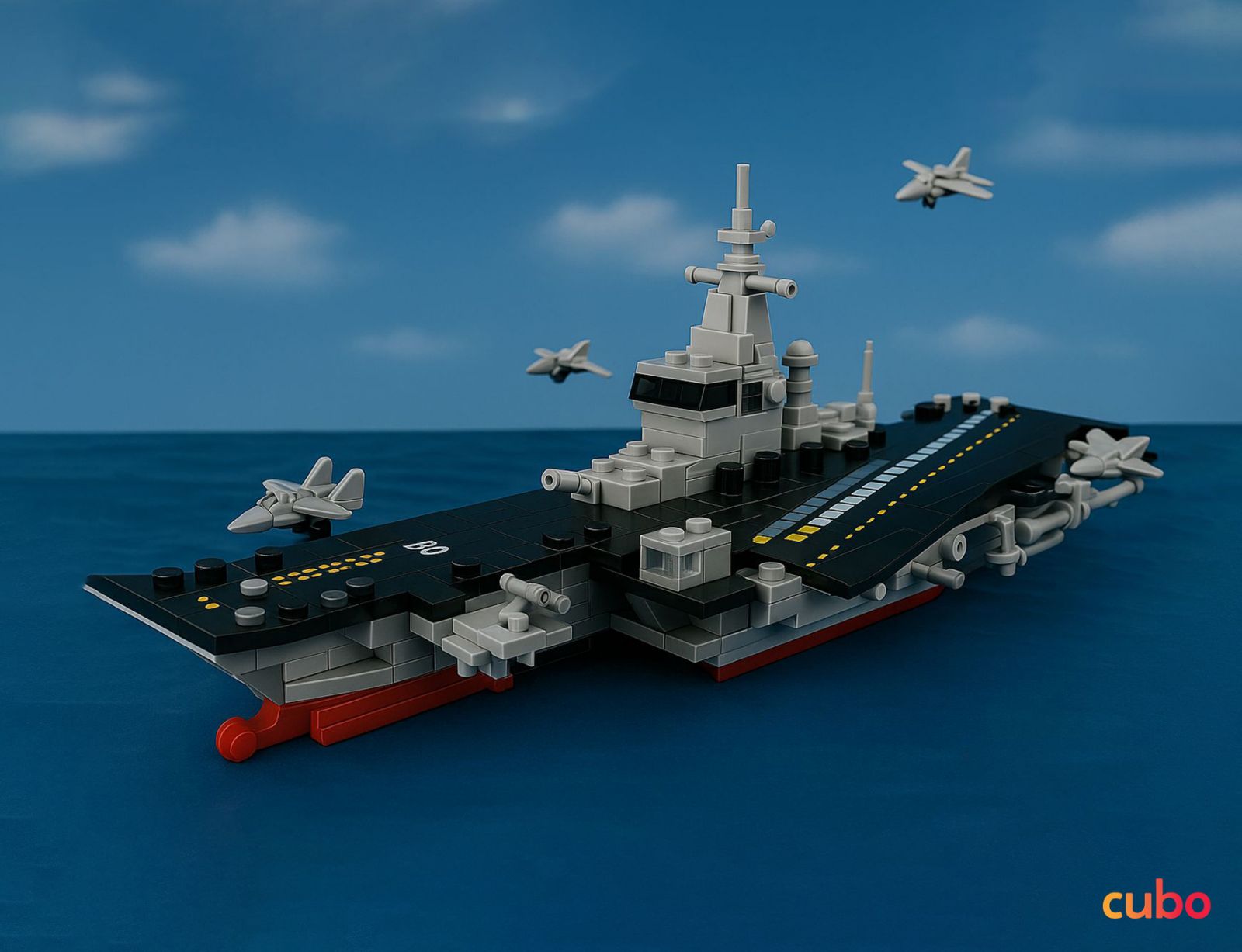 CUBO Assembly Building Blocks Aircraft Carrier (425PCS)